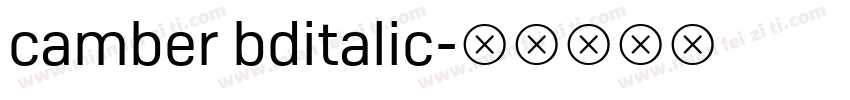 camber bditalic字体转换